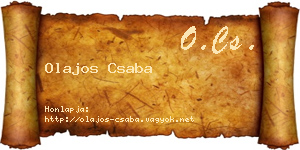 Olajos Csaba névjegykártya